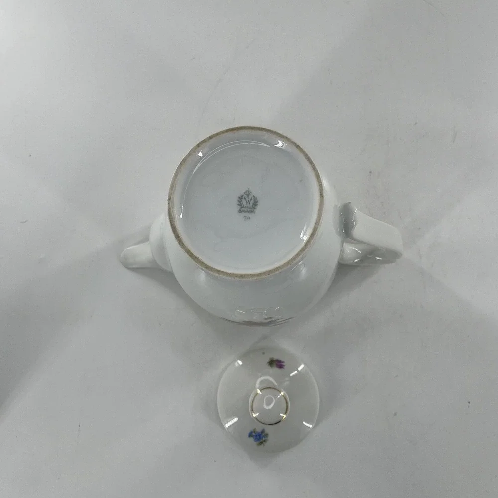 Antique Coffee Pot Footed Floral c 1903-1945 Winterling Bavaria Germany, 9.25